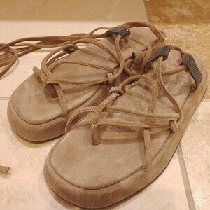 Brunello Cucinelli lace up sandals